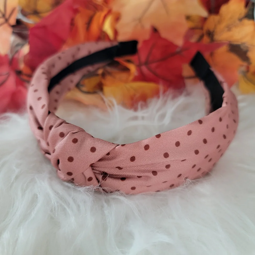 Polka Dot Knotted Headband